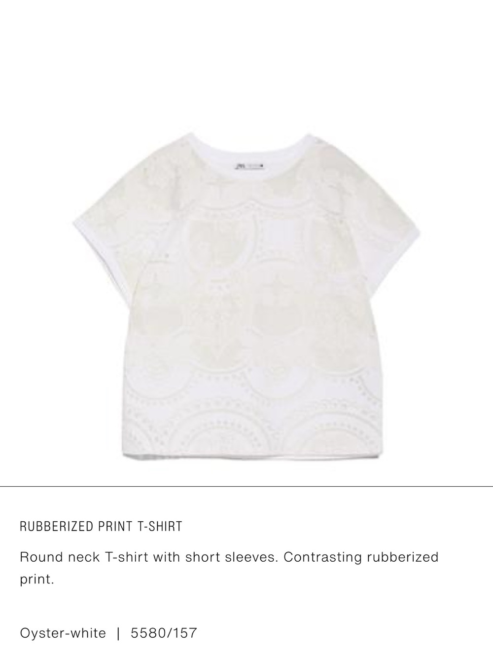 Zara Rubberized print T-Shirt
